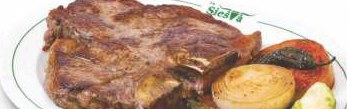 Porterhouse servido en La Siesta Steak House